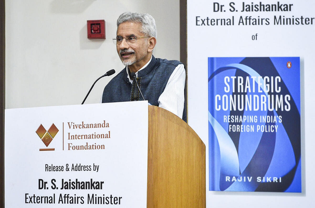 <div class="paragraphs"><p>External Affairs Minister S. Jaishankar speaks&nbsp;during former diplomat Rajiv Sikri’s book launch in New Delhi.&nbsp;</p></div>