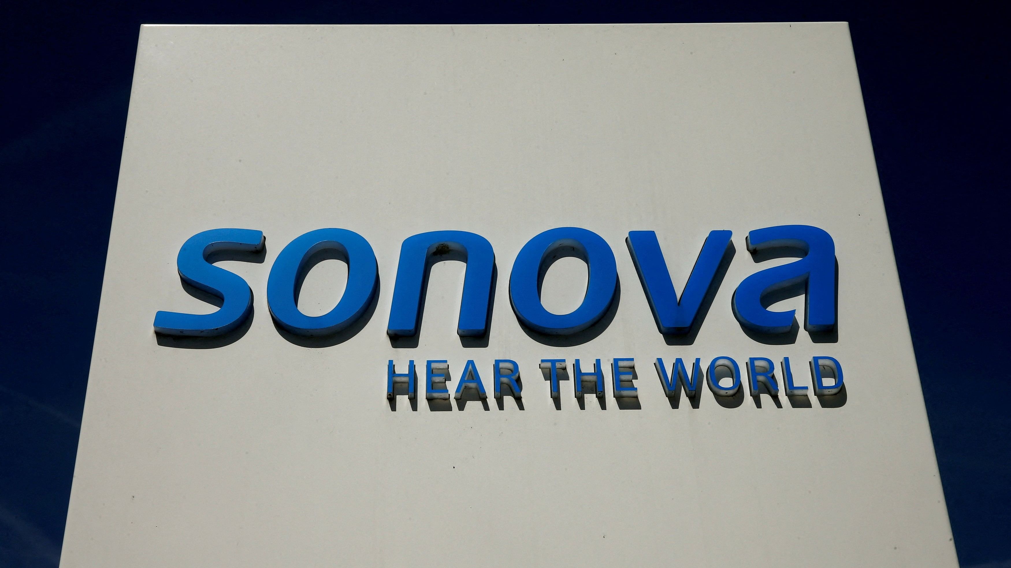 <div class="paragraphs"><p>Logo of Swiss hearing aid maker Sonova.</p></div>