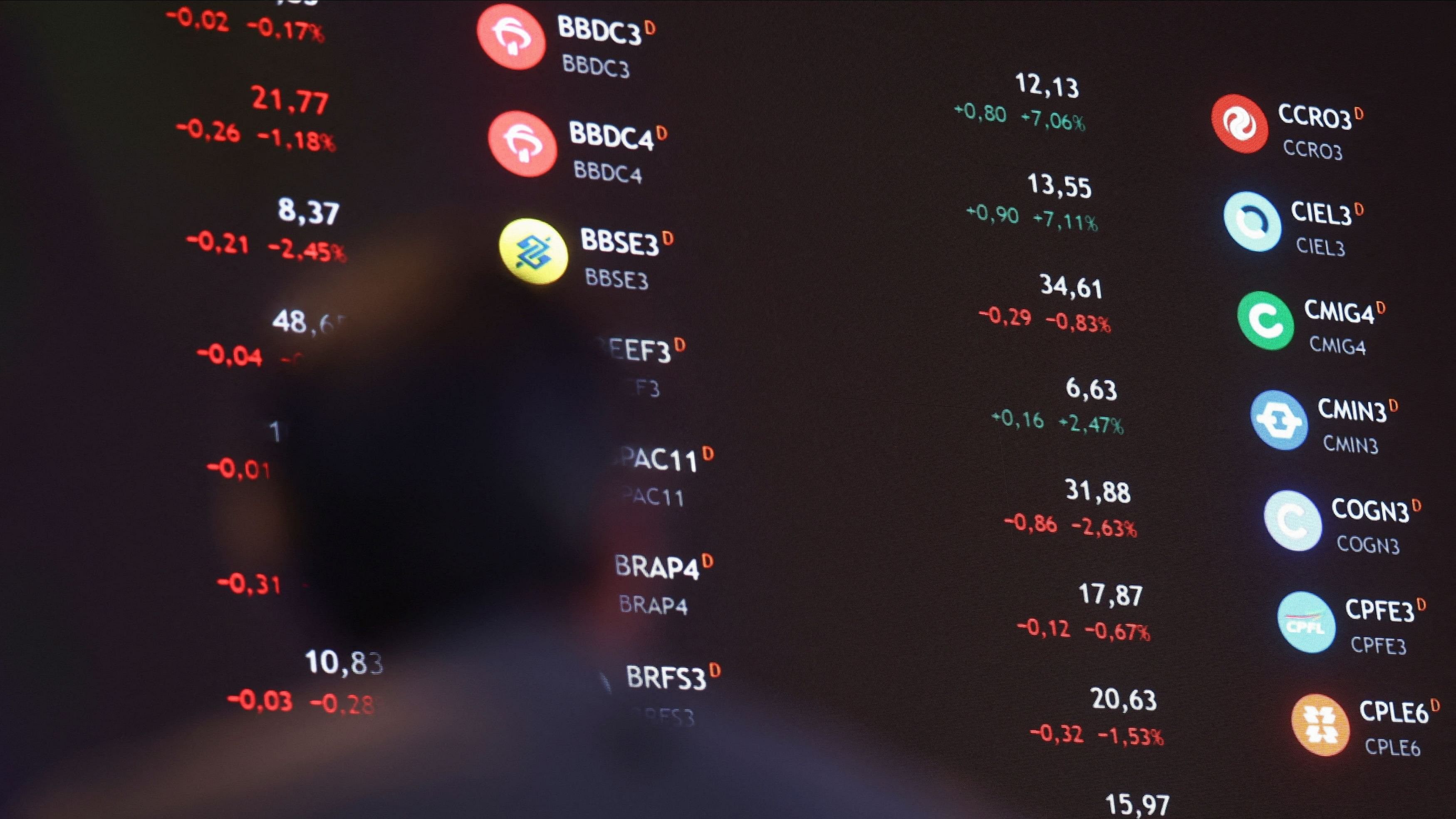 <div class="paragraphs"><p>A person observes an electronic board displaying information of recent fluctuations of market indices at the B3 Stock Exchange in Sao Paulo, Brazil August 5, 2024. </p></div>