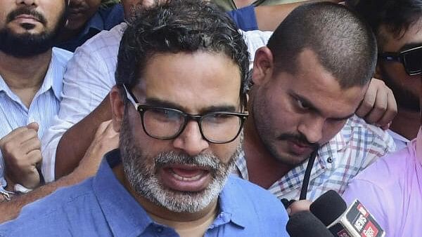 <div class="paragraphs"><p>Political strategist and Jan Suraaj leader Prashant Kishor speaks to the media, in Patna.&nbsp;</p></div>