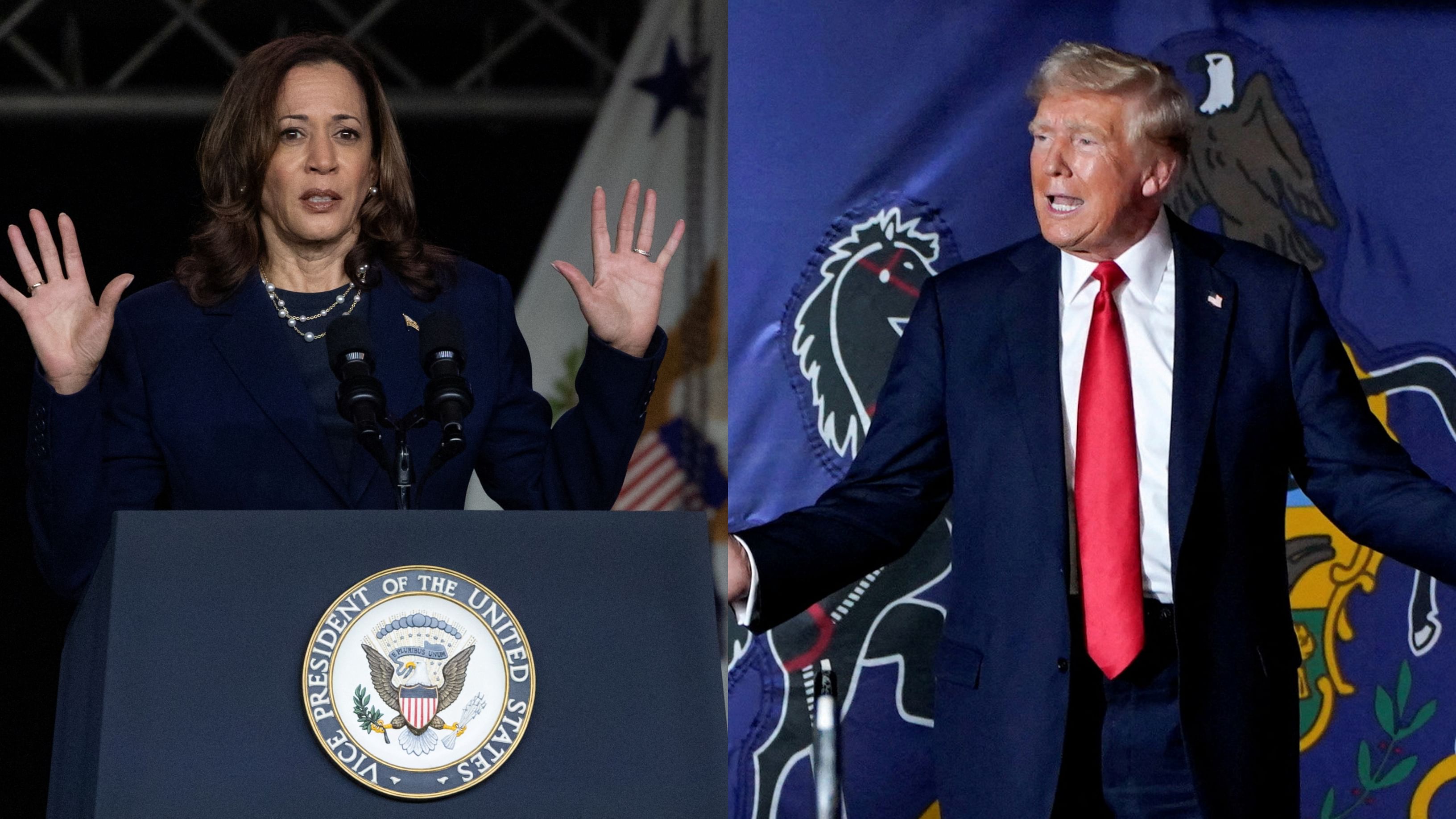 <div class="paragraphs"><p>US Presidential candidates Kamala Harris (L) and Donald Trump (R).</p></div>