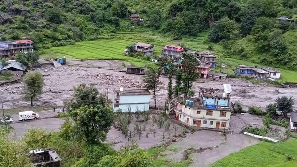 <div class="paragraphs"><p>A scene after cloud burst at Shamej in Rampur, in Shimla district</p></div>