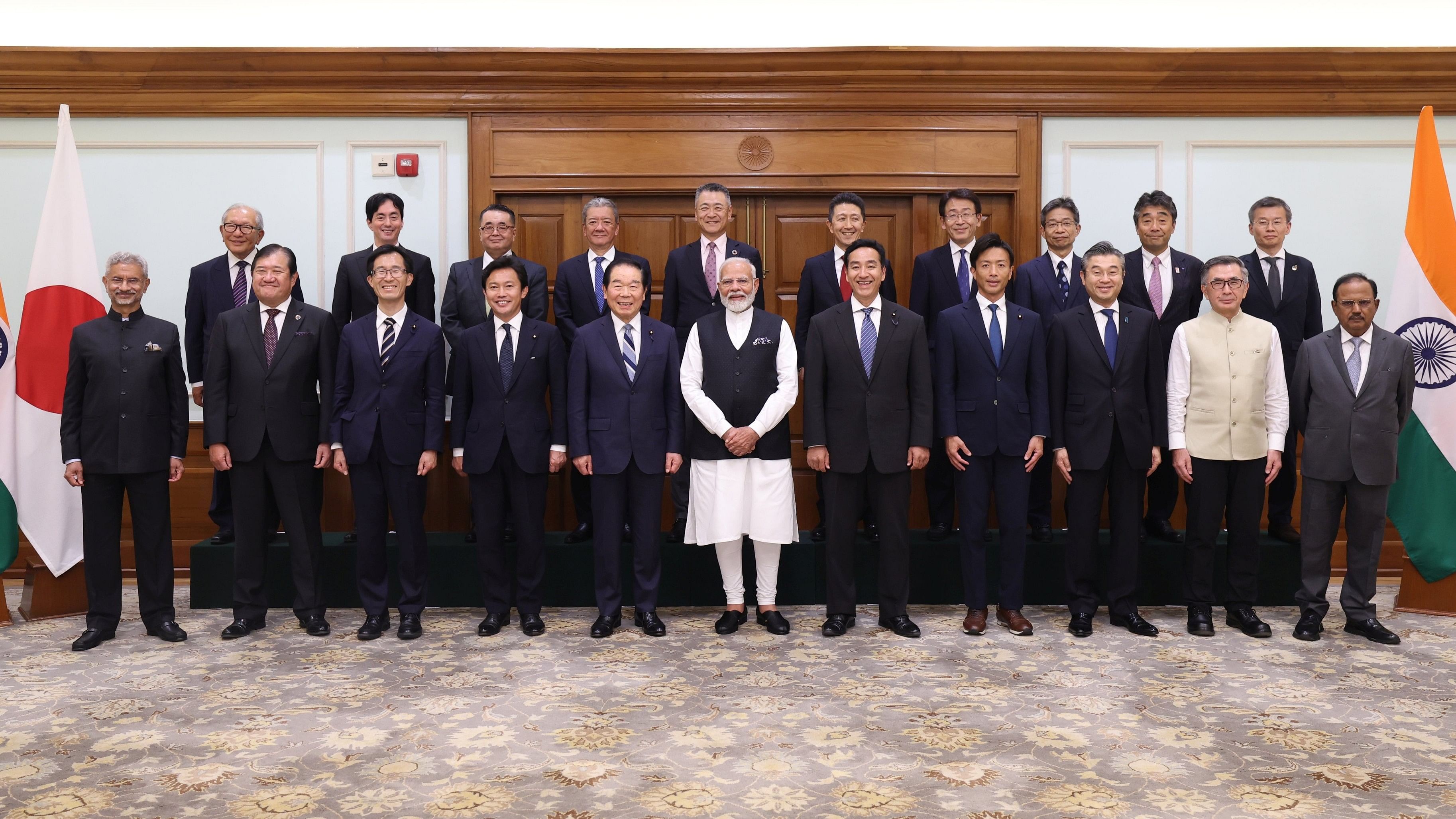 <div class="paragraphs"><p>Modi received Speaker of the House of Representatives of Japan Nukaga Fukushiro and his delegation, including members of the Japanese Parliament and business leaders representing major companies.</p></div>