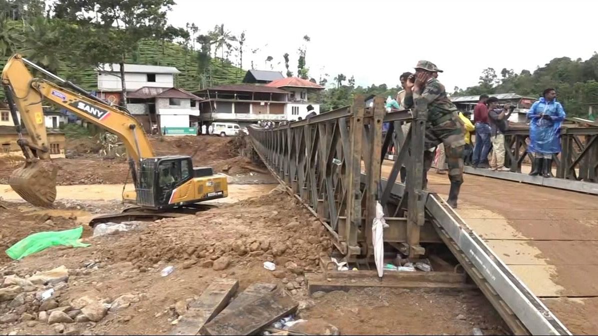 <div class="paragraphs"><p>Reconstruction of a Bailey bridge underway at landslide-hit&nbsp; Wayanad district.</p></div>