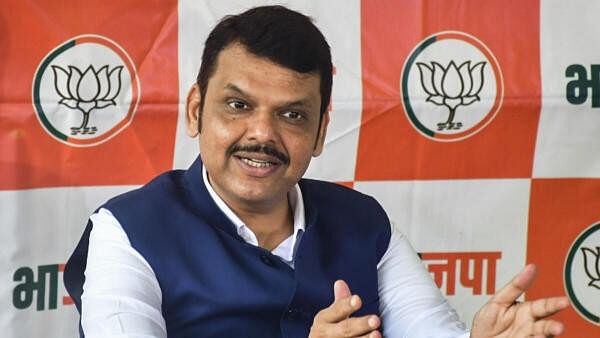 <div class="paragraphs"><p>Maharashtra Deputy Chief Minister Devendra Fadnavis addresses a press conference.&nbsp;</p></div>