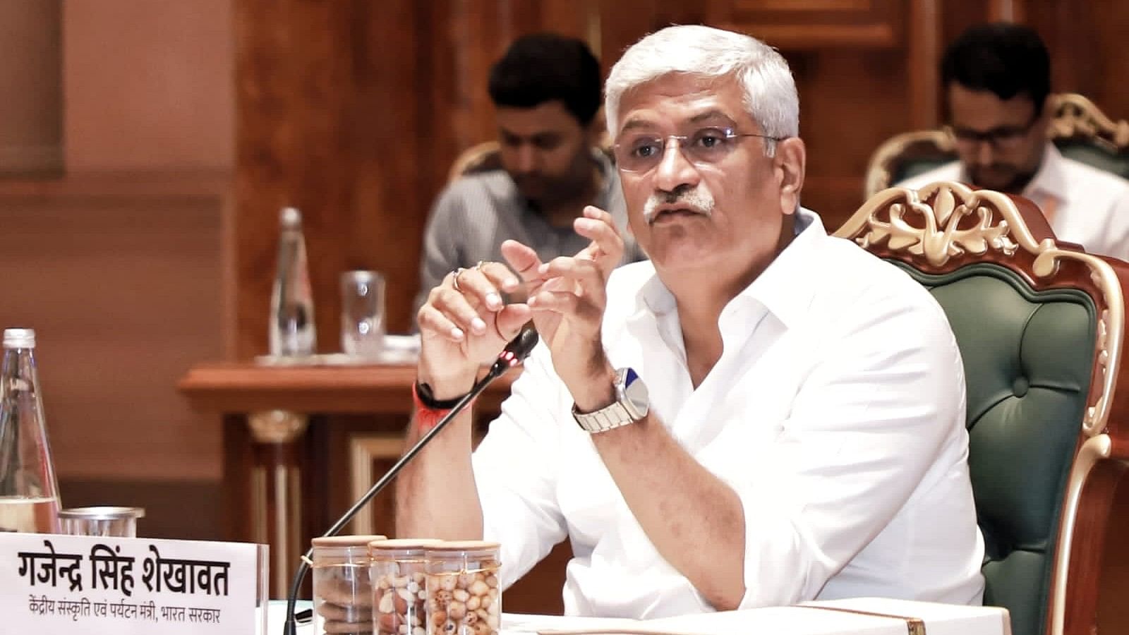 <div class="paragraphs"><p>Union Minister for Culture and Tourism, Gajendra Singh Shekhawat at the Conclave.</p></div>