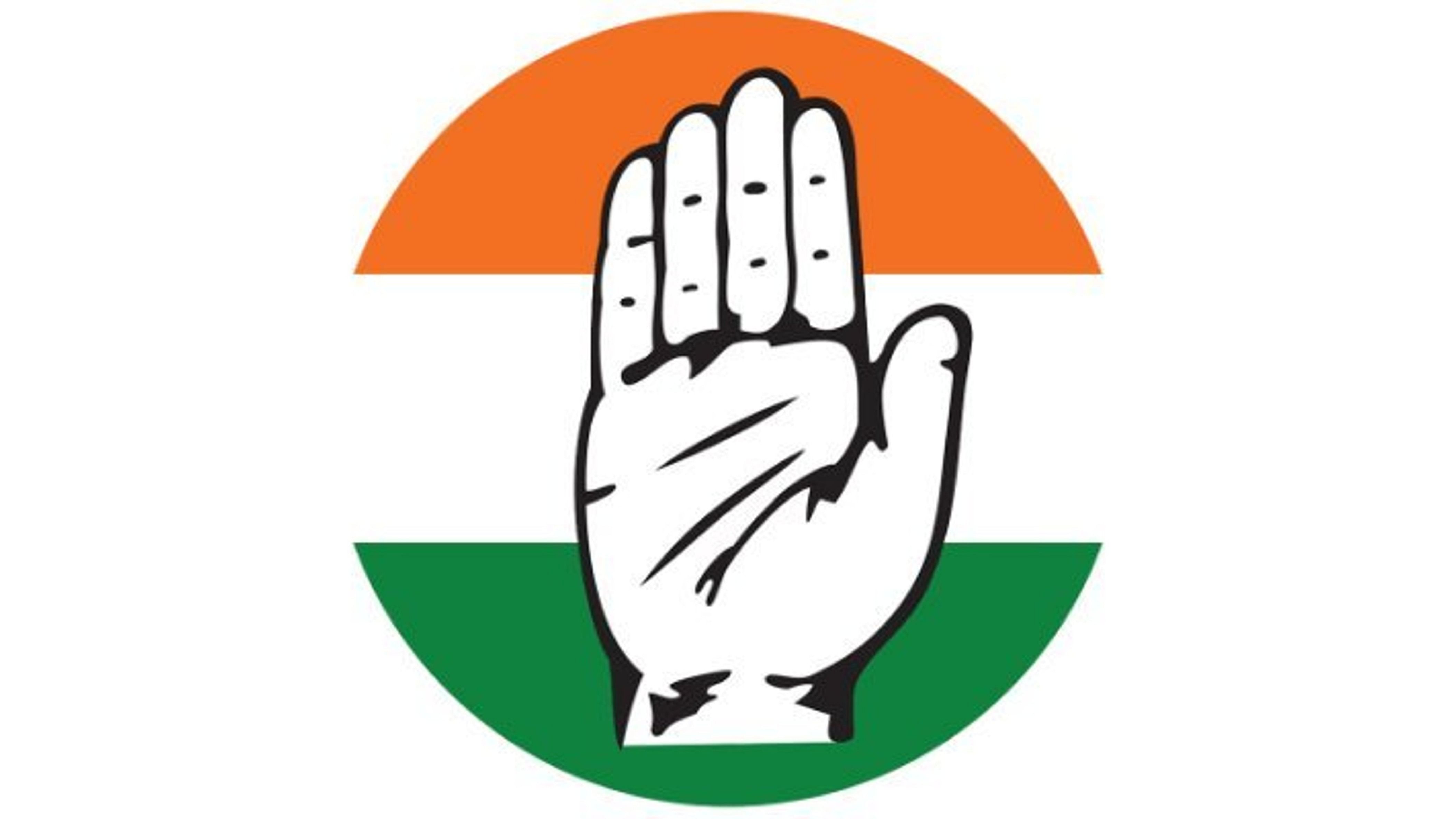 <div class="paragraphs"><p>Logo of the Congress party</p></div>