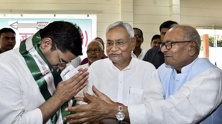 <div class="paragraphs"><p>File photo of political strategist turned activist Prashant Kishor (L) and Bihar Chief Minister Nitish Kumar.&nbsp;</p></div>