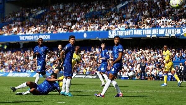 <div class="paragraphs"><p>Soccer Football - Premier League - Chelsea v Crystal Palace - Stamford Bridge, London, Britain - September 1, 2024 Crystal Palace's Eberechi Eze scores their first goal.</p></div>