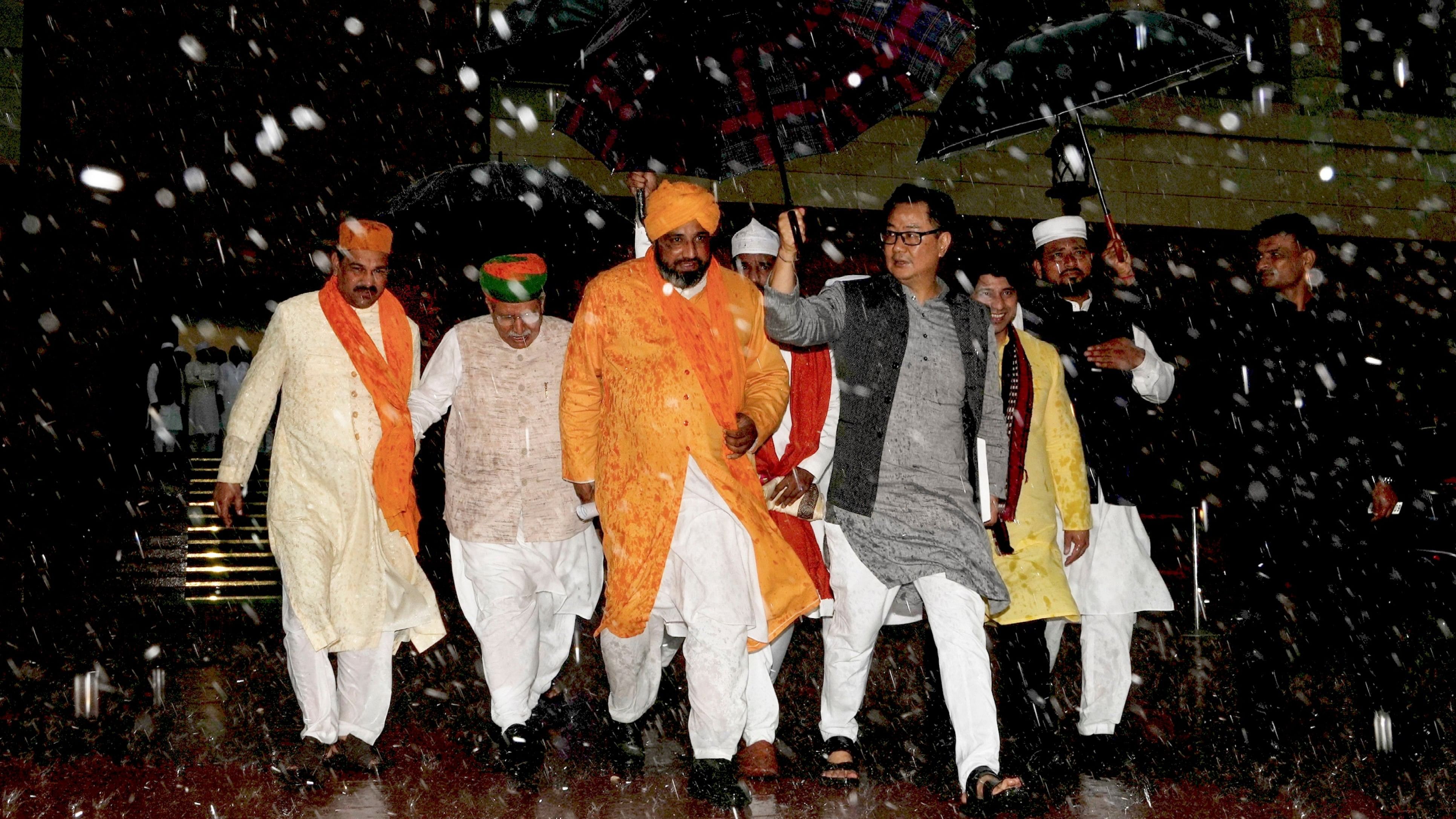 <div class="paragraphs"><p>Union Minister Kiren Rijiju with a delegation of Muslim clerics for a meeting on the Waqf (Amendment) Bill 2024 amid rain during Monsoon session of Parliament, in New Delhi, Friday, Aug. 9, 2024. Representative image.</p></div>