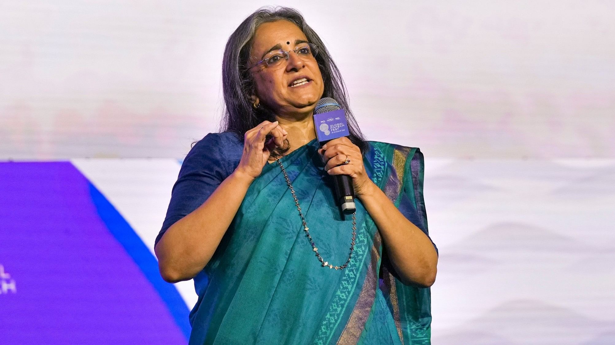 <div class="paragraphs"><p>SEBI Chairperson Madhabi Puri Buch speaks during the Global Fintech Fest, in Mumbai, Thursday, Aug 29, 2024. </p></div>