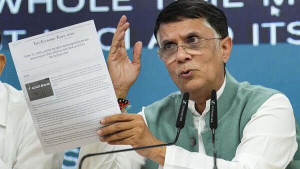 <div class="paragraphs"><p>Congress leader Pawan Khera addresses a press conference, in New Delhi, Monday.&nbsp;</p></div>