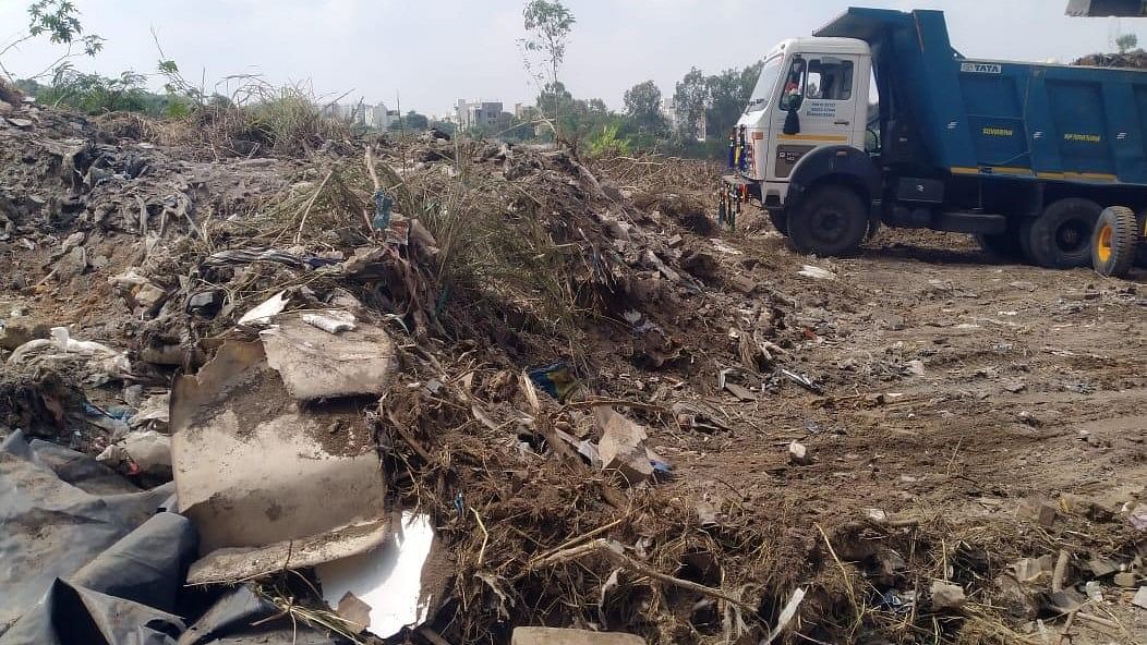 (Before and after) The transformation of the landscape in Haralur near HSR Layout, Bengaluru.