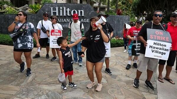 <div class="paragraphs"><p>Hotel workers represented by the Unite Here union begin a multi-day strike in Honolulu.</p></div>