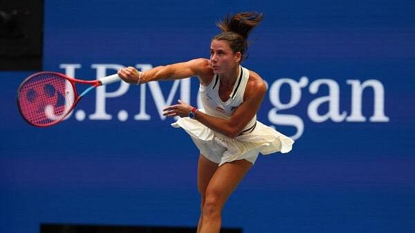 <div class="paragraphs"><p>Emma Navarro of the US in action during her round of 16 match against Coco Gauff of the US.&nbsp;</p></div>