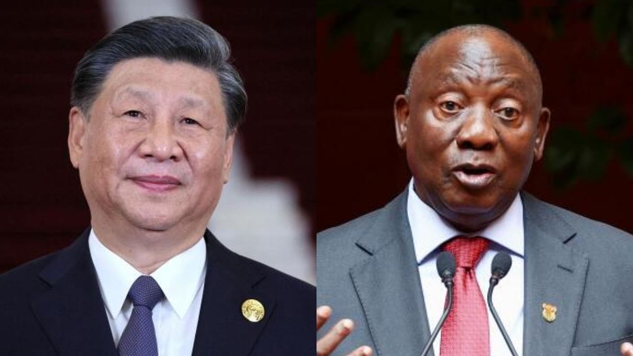 <div class="paragraphs"><p>Chinese&nbsp;President&nbsp;Xi Jinping (L) and&nbsp;South Africa's President Cyril Ramaphosa (R).</p></div>