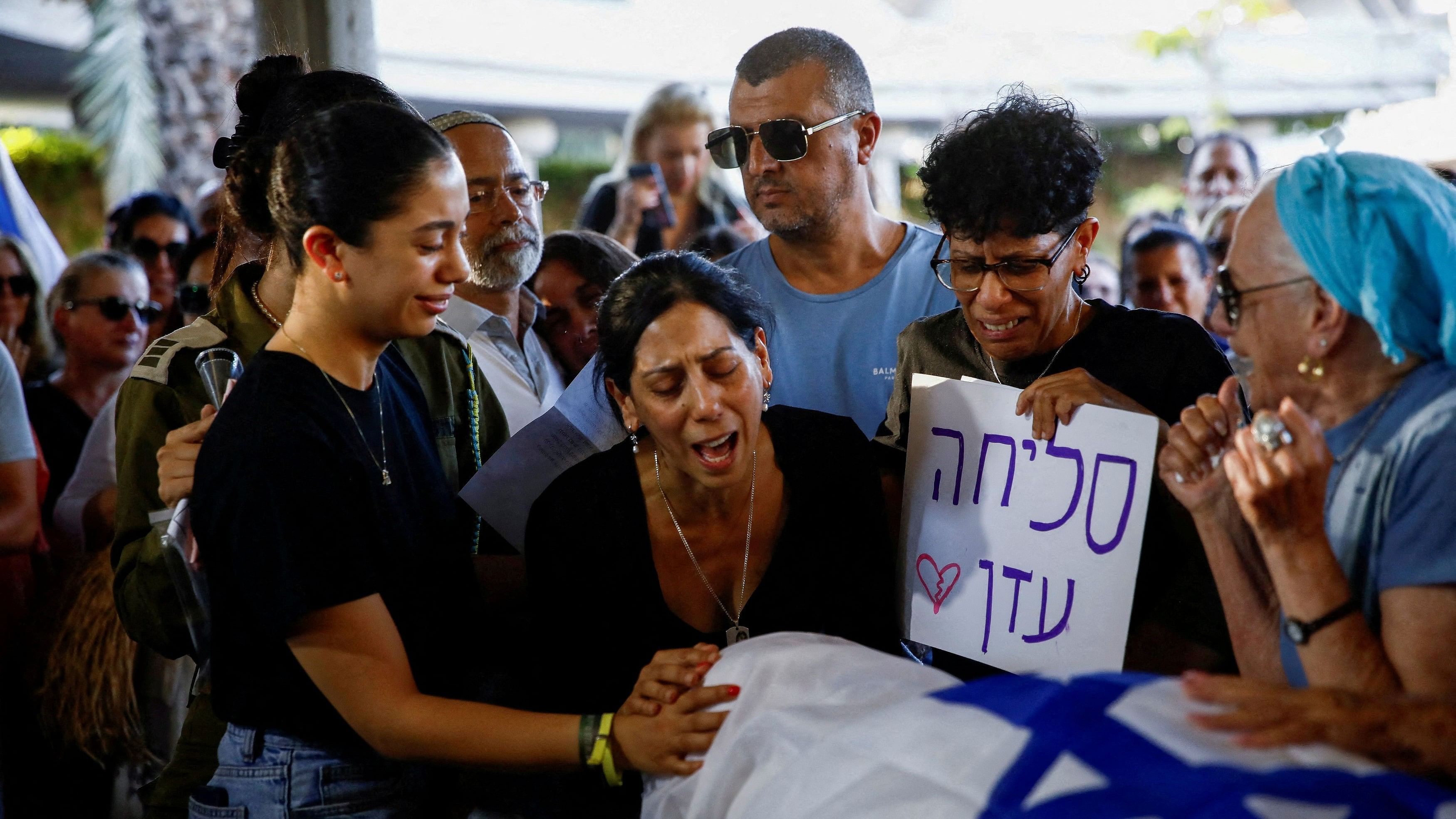 <div class="paragraphs"><p>Visuals from the funeral of hostage Eden Yerushalmi, whose body was brought from Gaza to Israel, in Petach Tikva.</p></div>