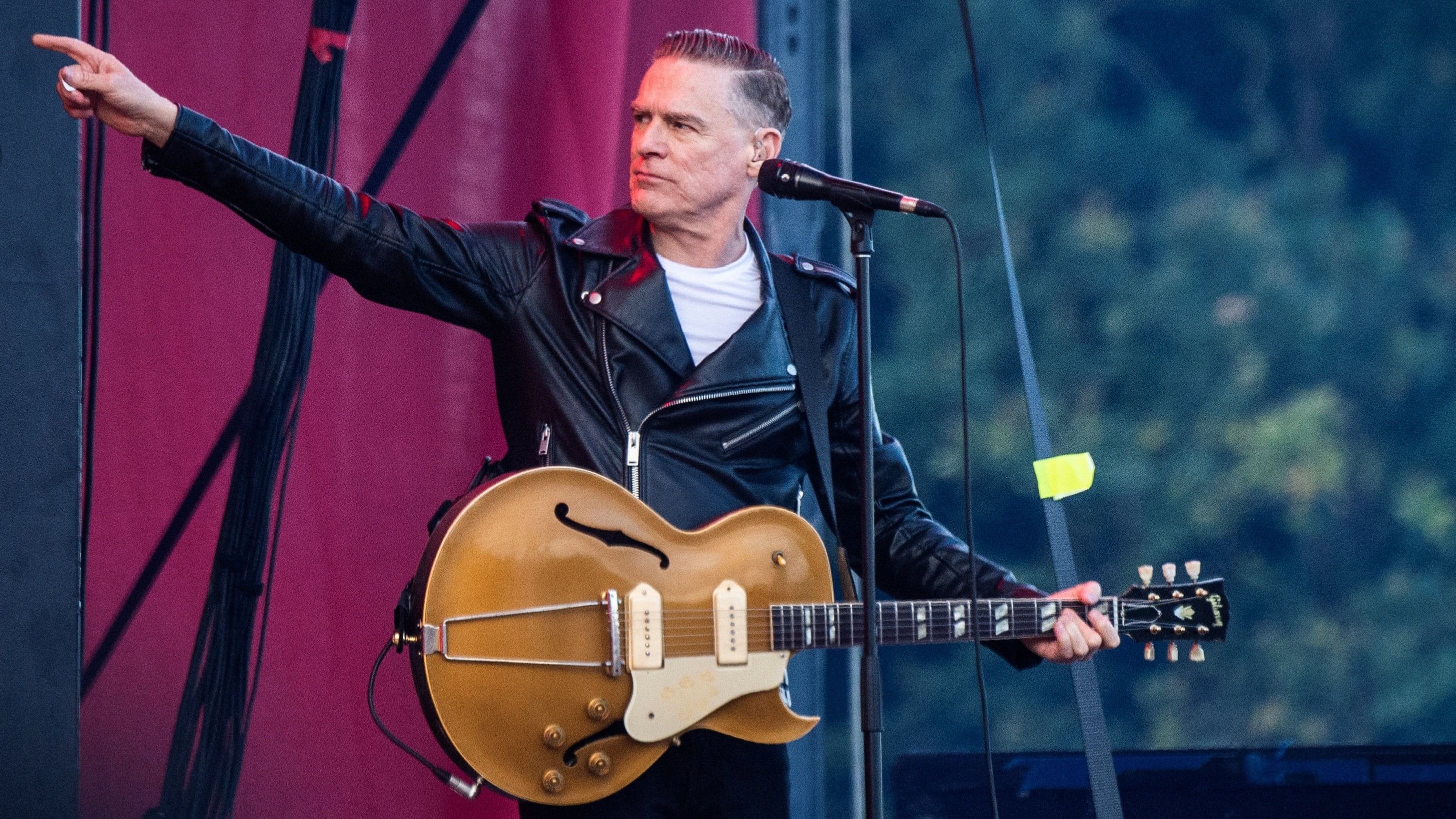 <div class="paragraphs"><p>Canadian singer-songwriter and musician Bryan Adams performs at Tinderbox music festival in Odense, Denmark June 28, 2024.</p></div>