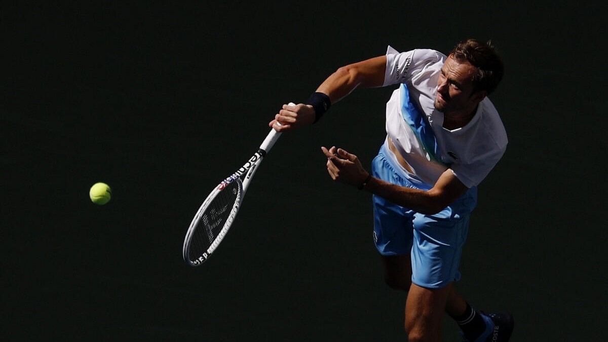 <div class="paragraphs"><p>Daniil Medvedev serves&nbsp;against Nuno Borges.</p></div>