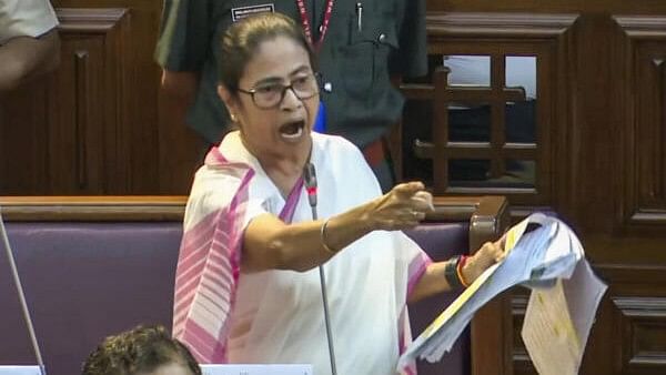 <div class="paragraphs"><p>West Bengal Chief Minister Mamata Banerjee speaks after tabling of the Aparajita Woman and Child Bill (West Bengal Criminal Laws and Amendment Bill 2024) during a session of the state Legislative Assembly, in Kolkata, Tuesday.&nbsp;</p></div>