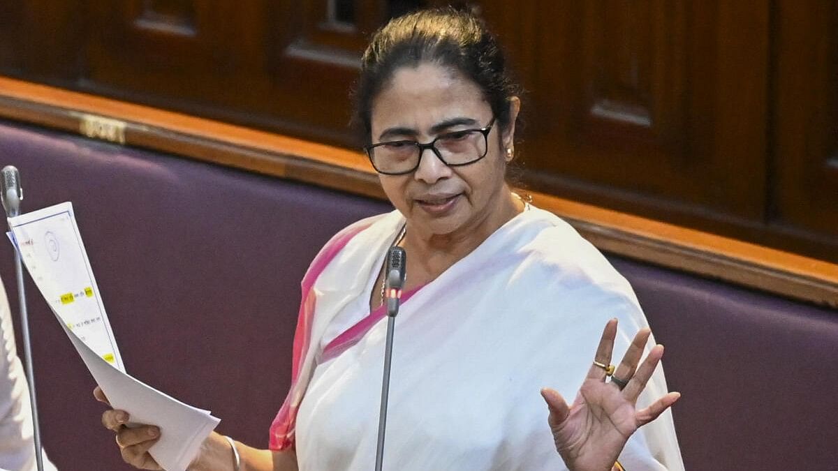 <div class="paragraphs"><p>West Bengal Chief Minister Mamata Banerjee speaks during a session of the state Legislative Assembly, in Kolkata, Tuesday, September 3, 2024. </p></div>