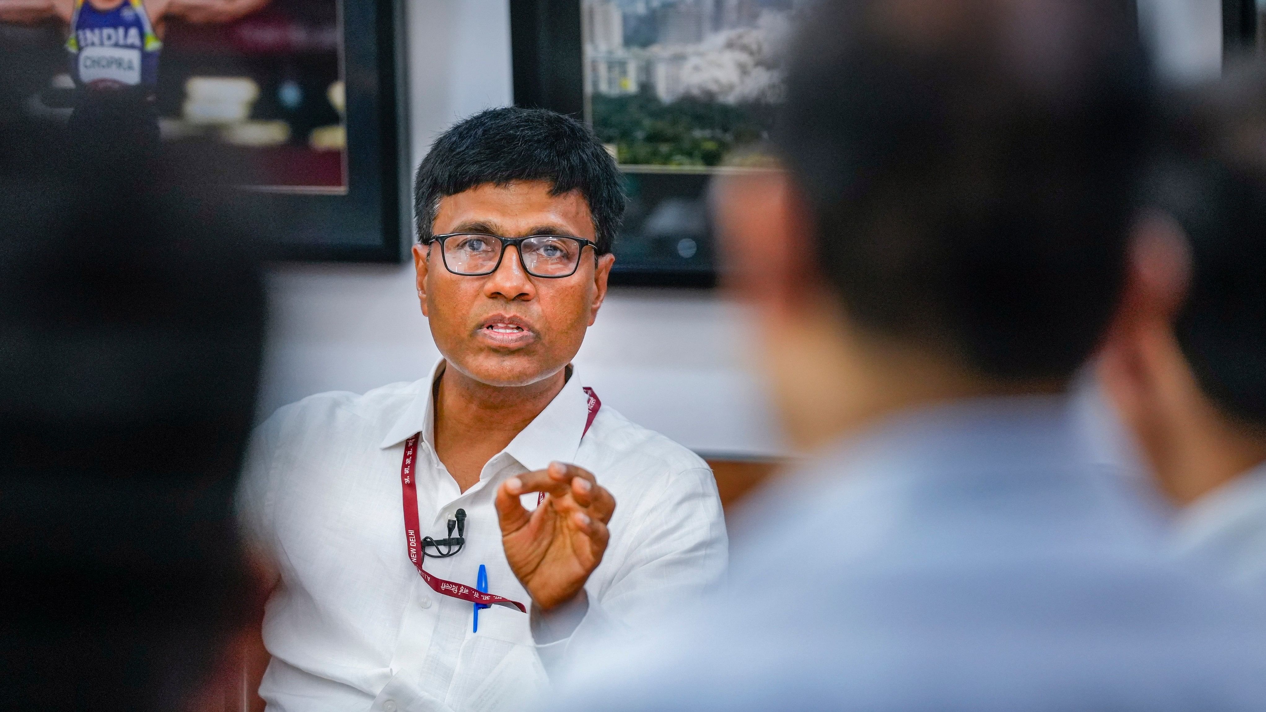 <div class="paragraphs"><p>AIIMS Director M Srinivas during an interview with PTI, in New Delhi, Tuesday, September 3, 2024. </p></div>