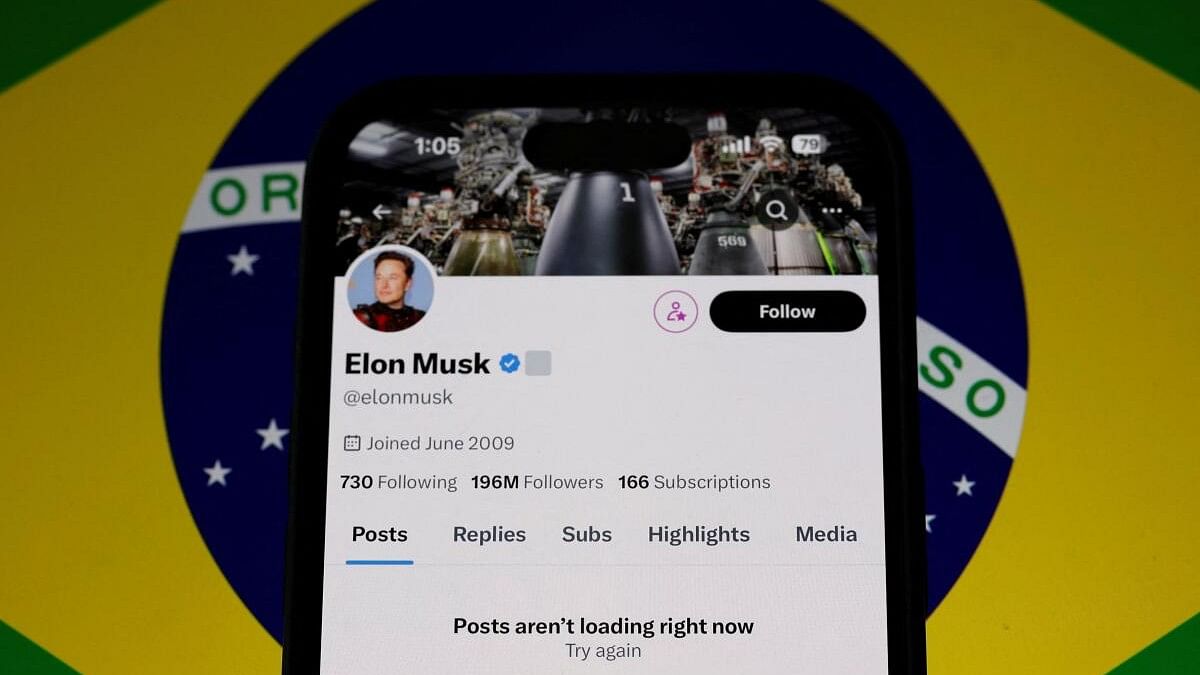 <div class="paragraphs"><p>The X account of Elon Musk in seen blocked on a mobile screen in this illustration after Brazil's telecommunications regulator suspended X.</p></div>