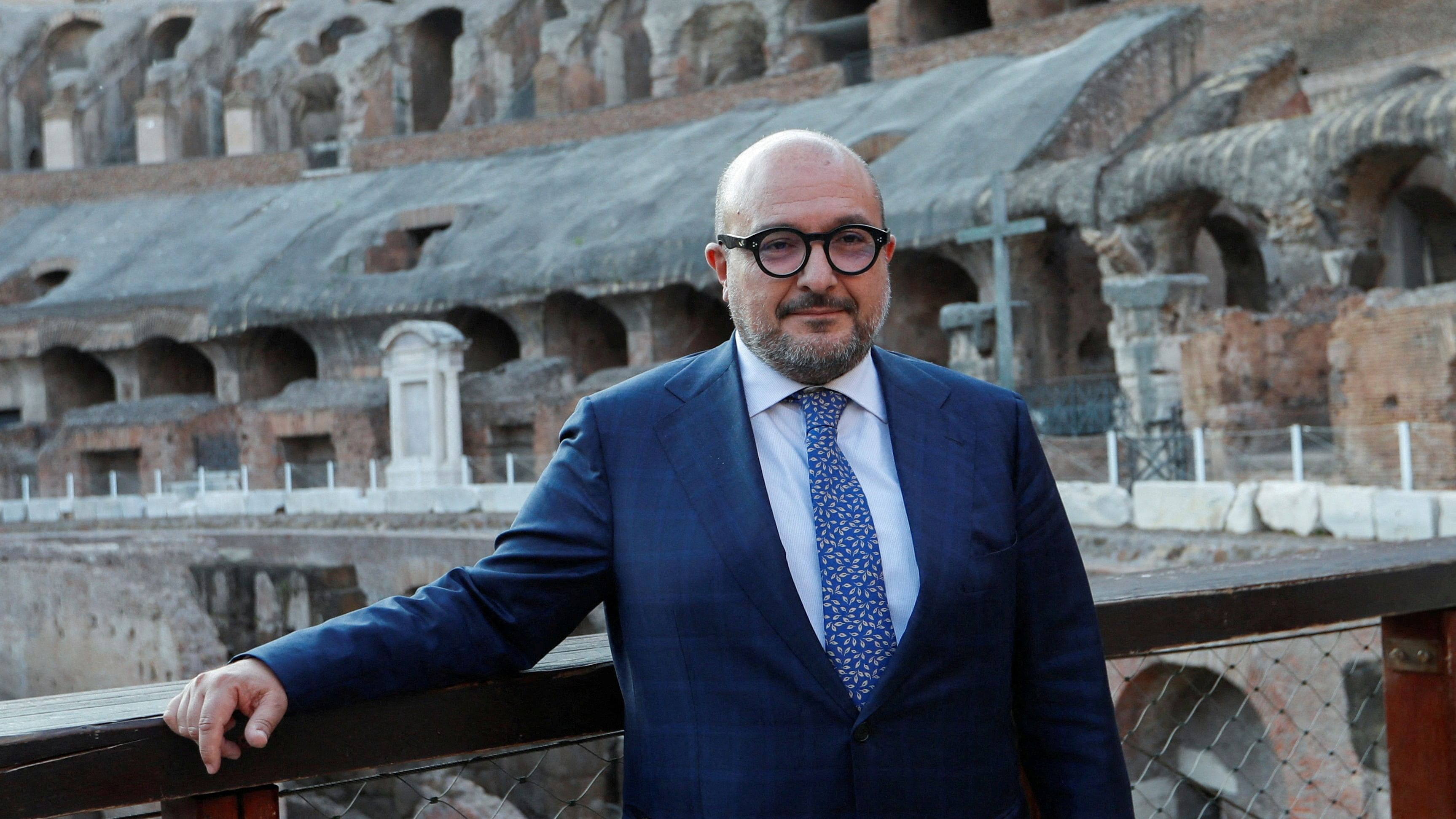 <div class="paragraphs"><p>Italian Minister of Culture Sangiuliano attends an event inside the Colosseum</p></div>