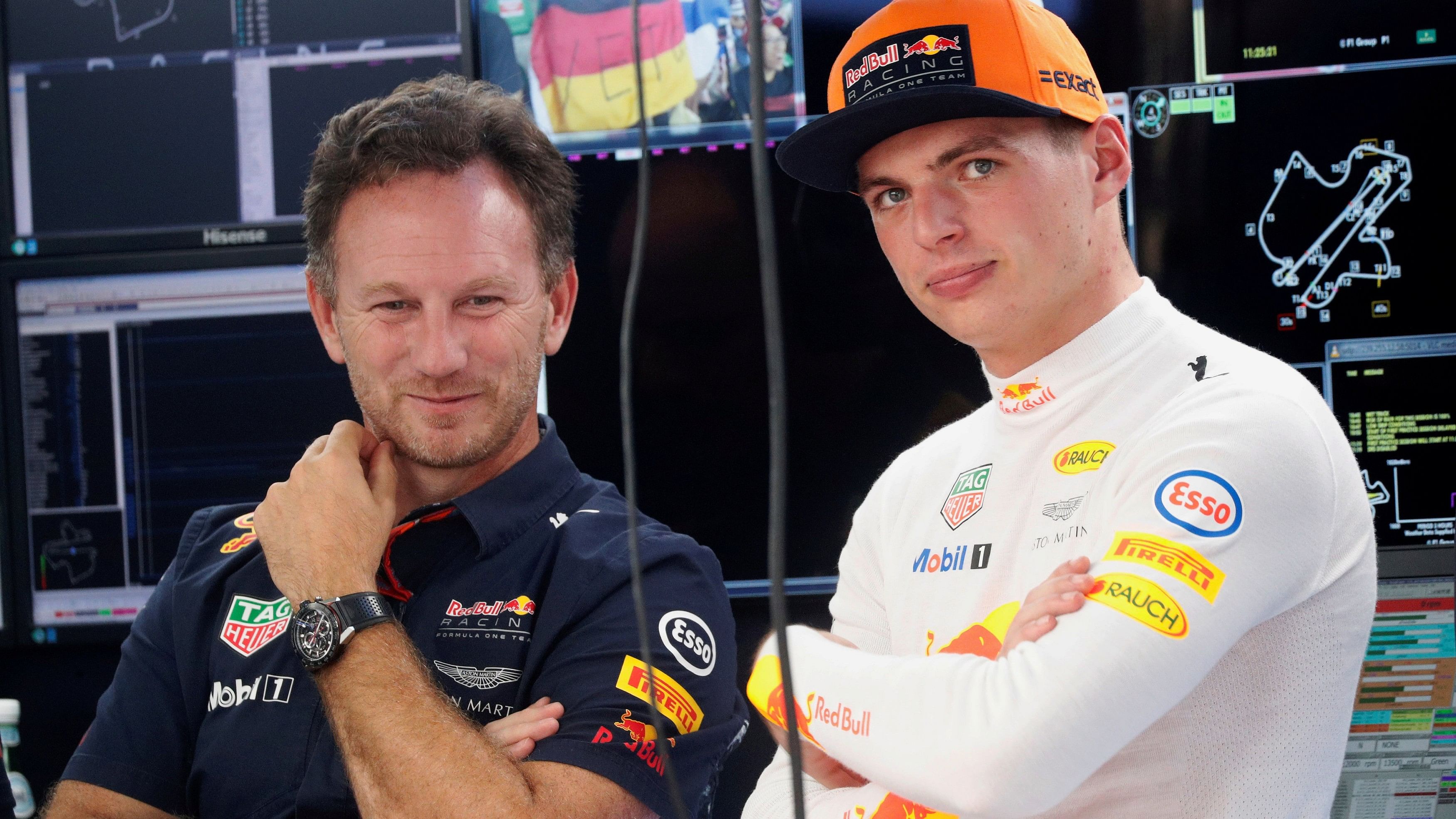 <div class="paragraphs"><p>Red Bull's Max Verstappen (right) and Team Principal Christian Horner believe their car this season has some issues. </p></div>