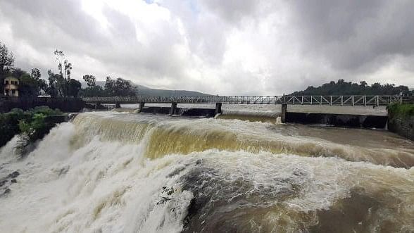 <div class="paragraphs"><p>Water gushes out of the gates of Radhanagari Dam, Maharashtra. (Image for representation)&nbsp;</p></div>