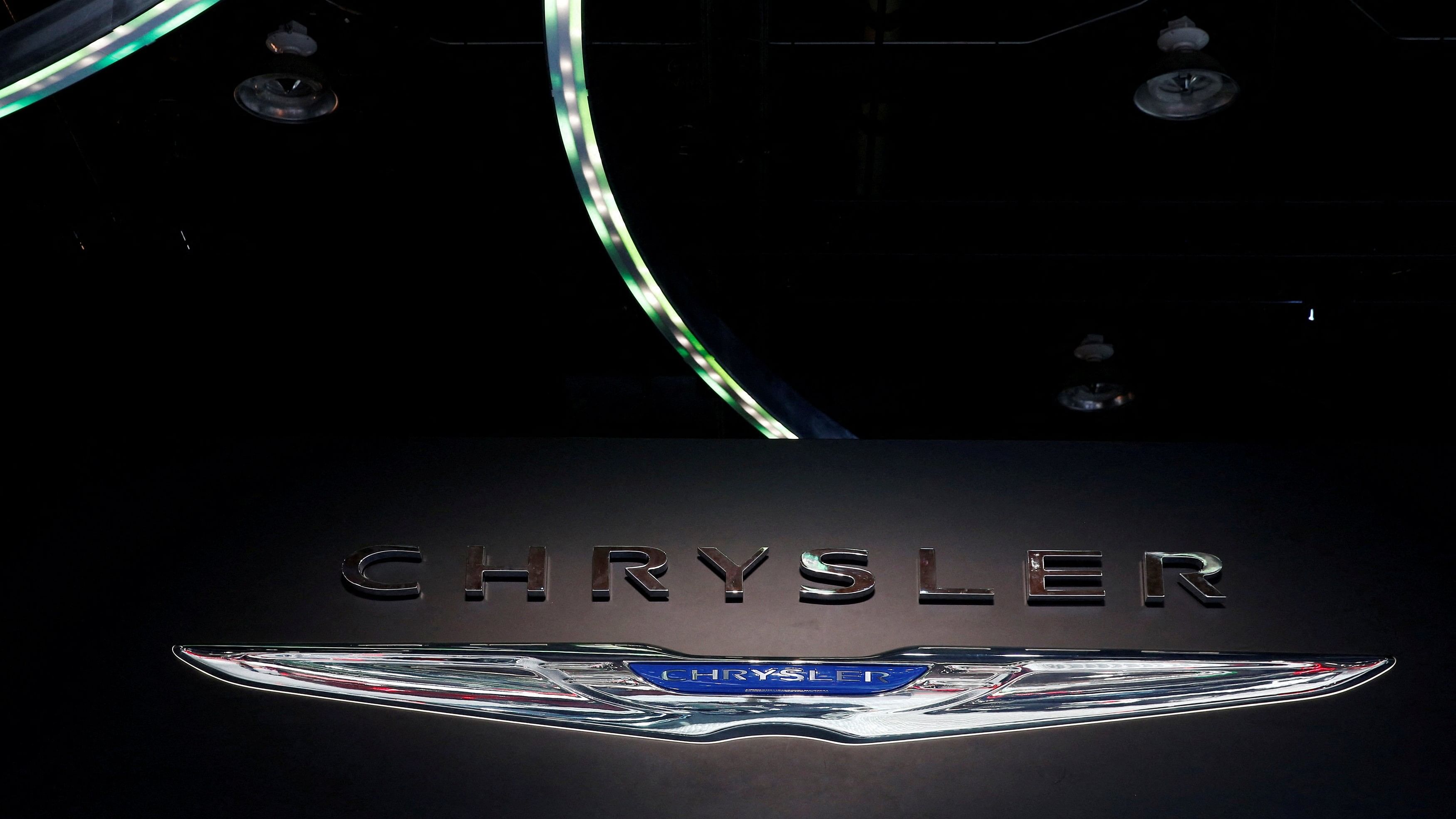 <div class="paragraphs"><p>The Chrysler booth displays the company logo at the North American International Auto Show in Detroit, Michigan, US January 16, 2018.  </p></div>