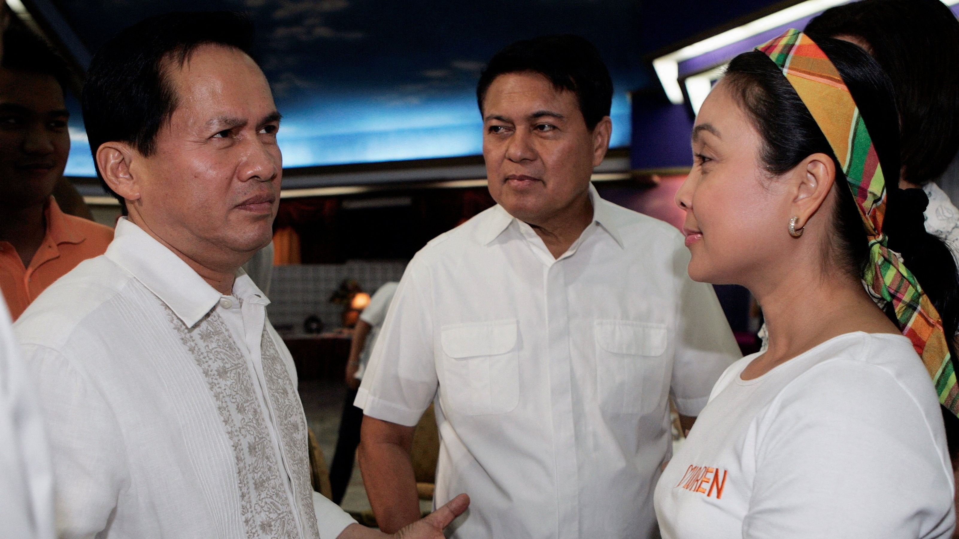 <div class="paragraphs"><p>Filipinol evangelist pastor Apollo Quiboloy  and his vice-presidential candidate Loren Legarda during his 60th birthday celebration in Davao city, southern Philippines.</p></div>