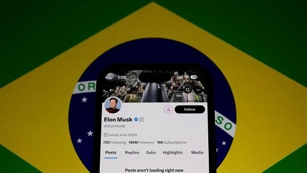 <div class="paragraphs"><p>The X account of Elon Musk in seen blocked on a mobile screen in this illustration after Brazil's telecommunications regulator suspended X.</p></div>