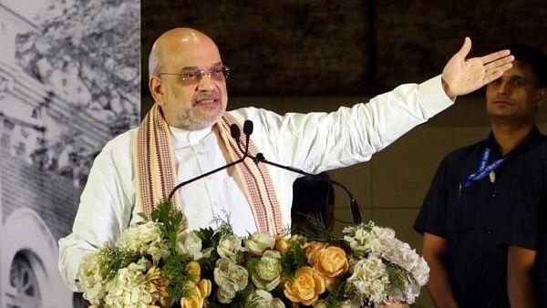 <div class="paragraphs"><p>Union Home Minister Amit Shah speaks during the release of the documentary film 'Mumbai Samachar- 200 Not Out', which chronicles the 200-year journey of Asia’s oldest newspaper Mumbai Samachar, in Mumbai, Sunday, Sept. 8, 2024.</p></div>