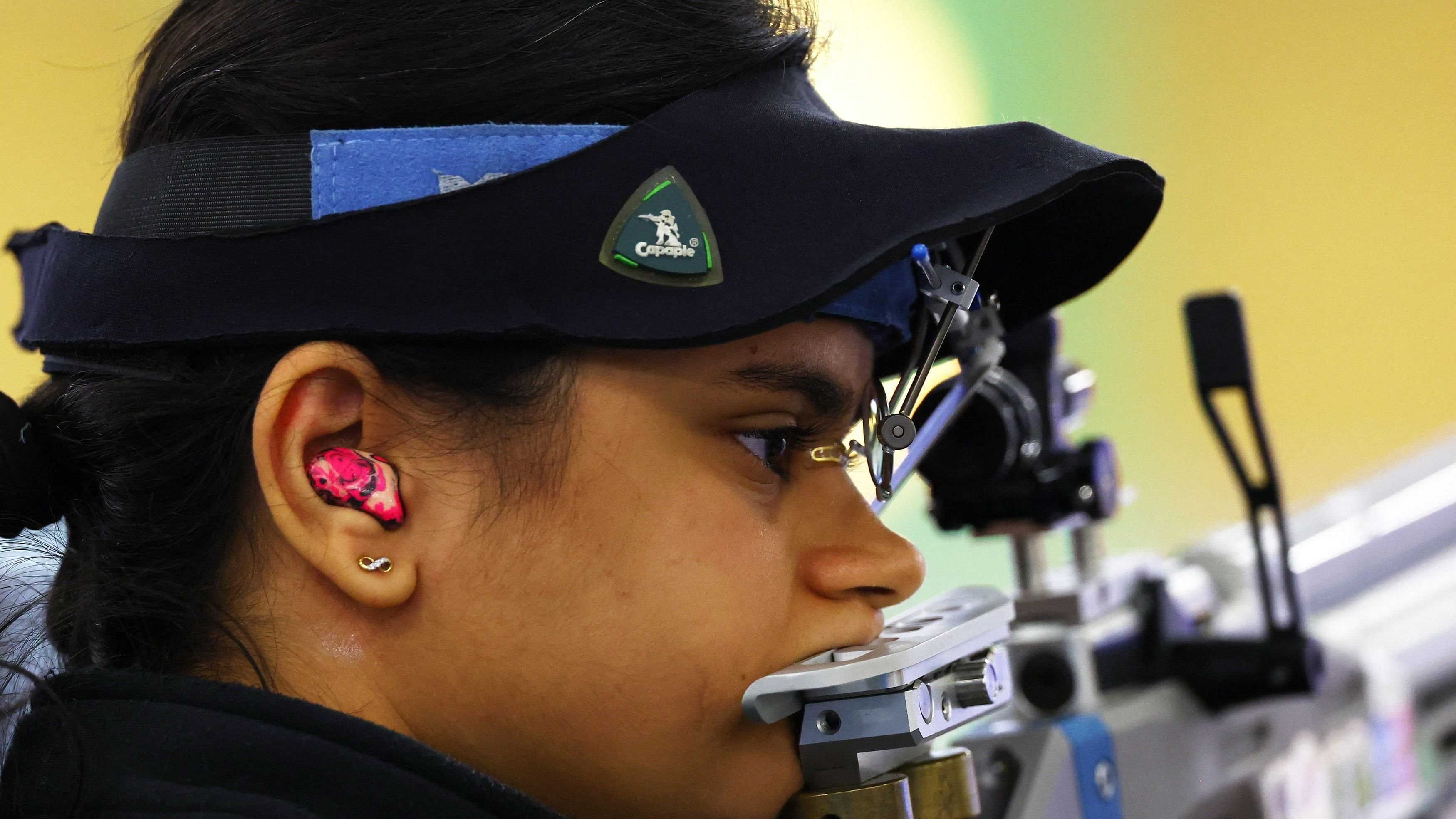 Paris 2024 Paralympics - Shooting - R2 - Women's 10m Air Rifle Standing SH1 Qualification - Chateauroux Shooting Centre, Deols, France - August 30, 2024 Avani Lekhara of India in action REUTERS/Eng Chin An