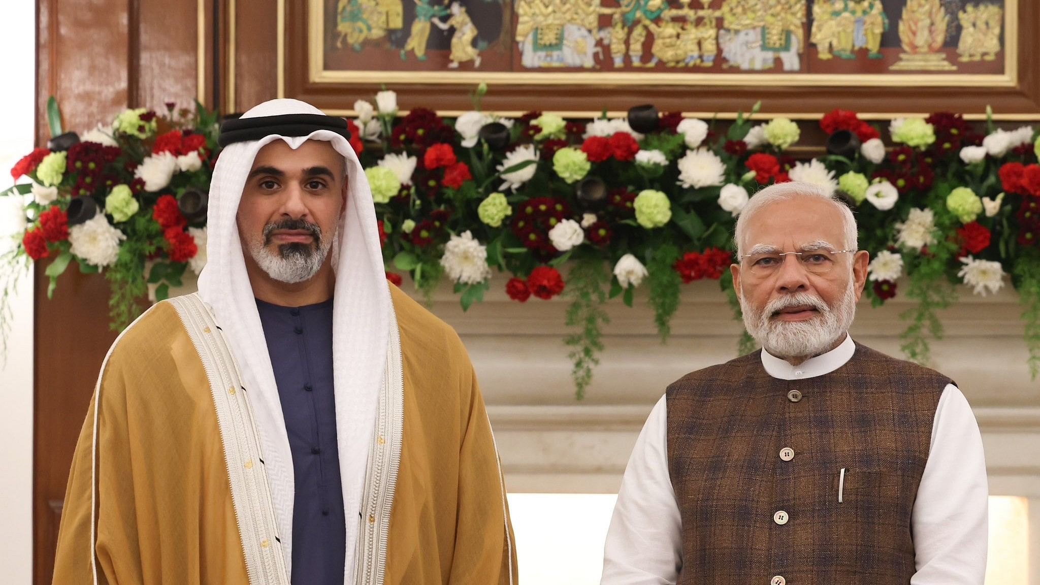 <div class="paragraphs"><p>India and the United Arab Emirates on Monday inked four agreements to expand energy cooperation as Prime Minister Narendra Modi held wide-ranging talks with Abu Dhabi Crown Prince Sheikh Khaled bin Mohamed bin Zayed Al Nahyan, focusing on boosting overall strategic ties.</p></div>