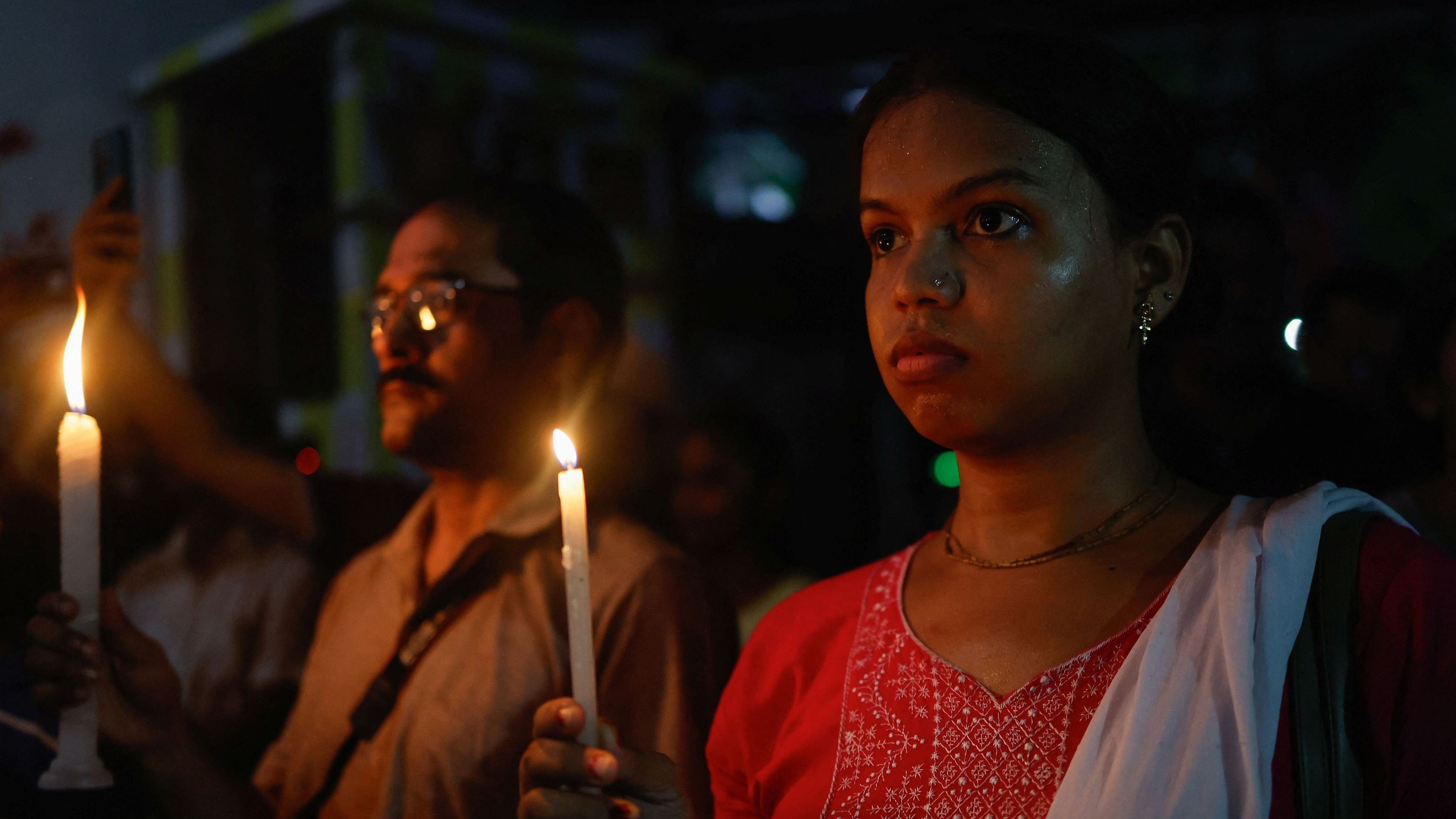 <div class="paragraphs"><p>Protests marking one month of the rape and murder of a trainee medic at a government-run hospital, in Kolkata</p></div>