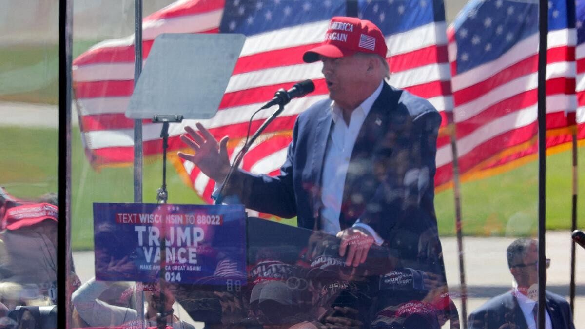 <div class="paragraphs"><p>Donald Trump speaks during a rally in Mosinee, Wisconsin.</p></div>