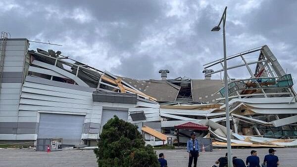 <div class="paragraphs"><p>A general view of a factory belonging to LG Electronics collapsed following the impact of Typhoon Yagi, in Trang Due Industrial Zone, Hai Phong city, Vietnam.&nbsp;</p></div>