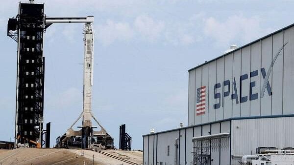 <div class="paragraphs"><p>A SpaceX Falcon 9 rocket is shown as it is prepared for another launch attempt for Polaris Dawn, a private human spaceflight mission.</p></div>