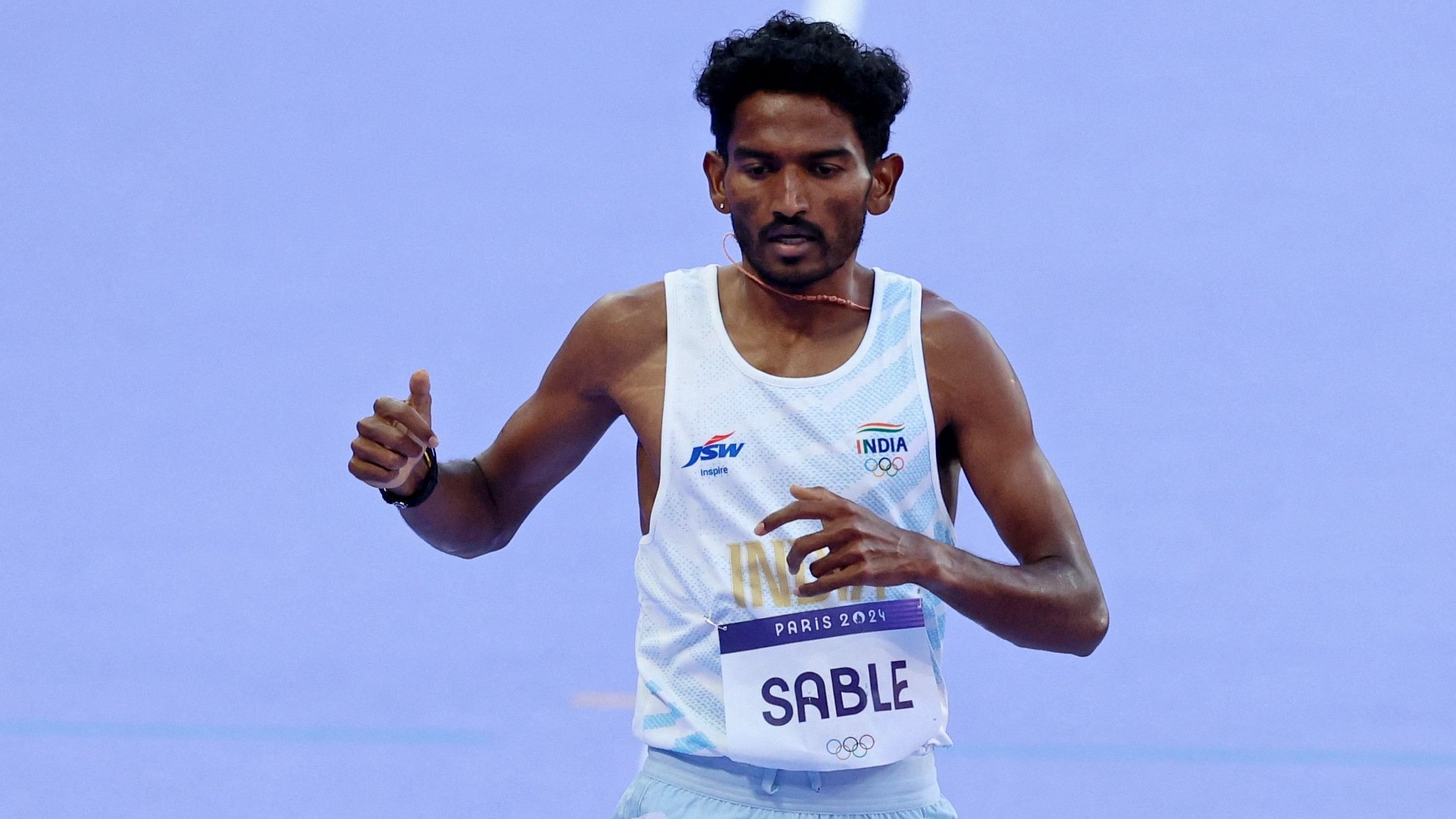 <div class="paragraphs"><p>  Avinash Sable in action at the Paris Olympics earlier this year.</p></div>