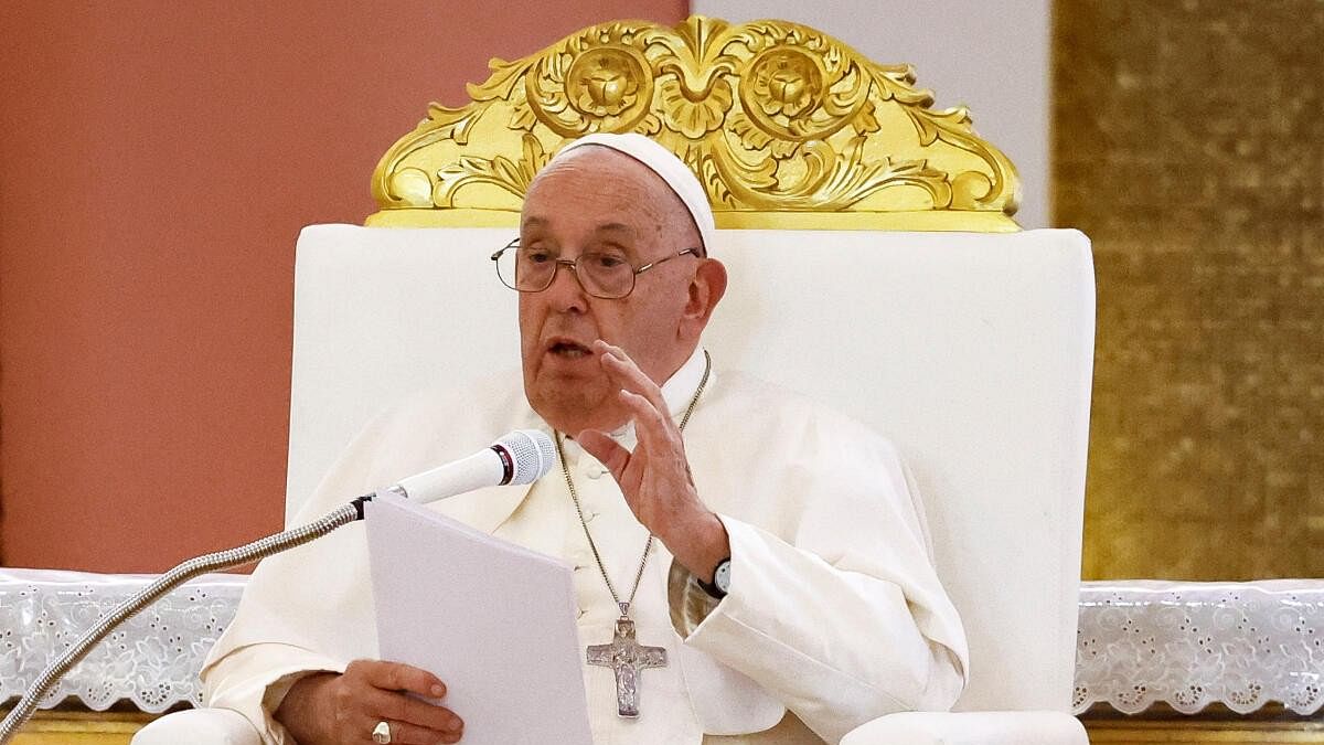 <div class="paragraphs"><p>Pope Francis delivers his address during a meeting with members of the clergy, seminarians and catechists, at the Cathedral of the Immaculate Conception, during his apostolic trip to Asia, in Dili, East Timor, September 10, 2024.</p></div>