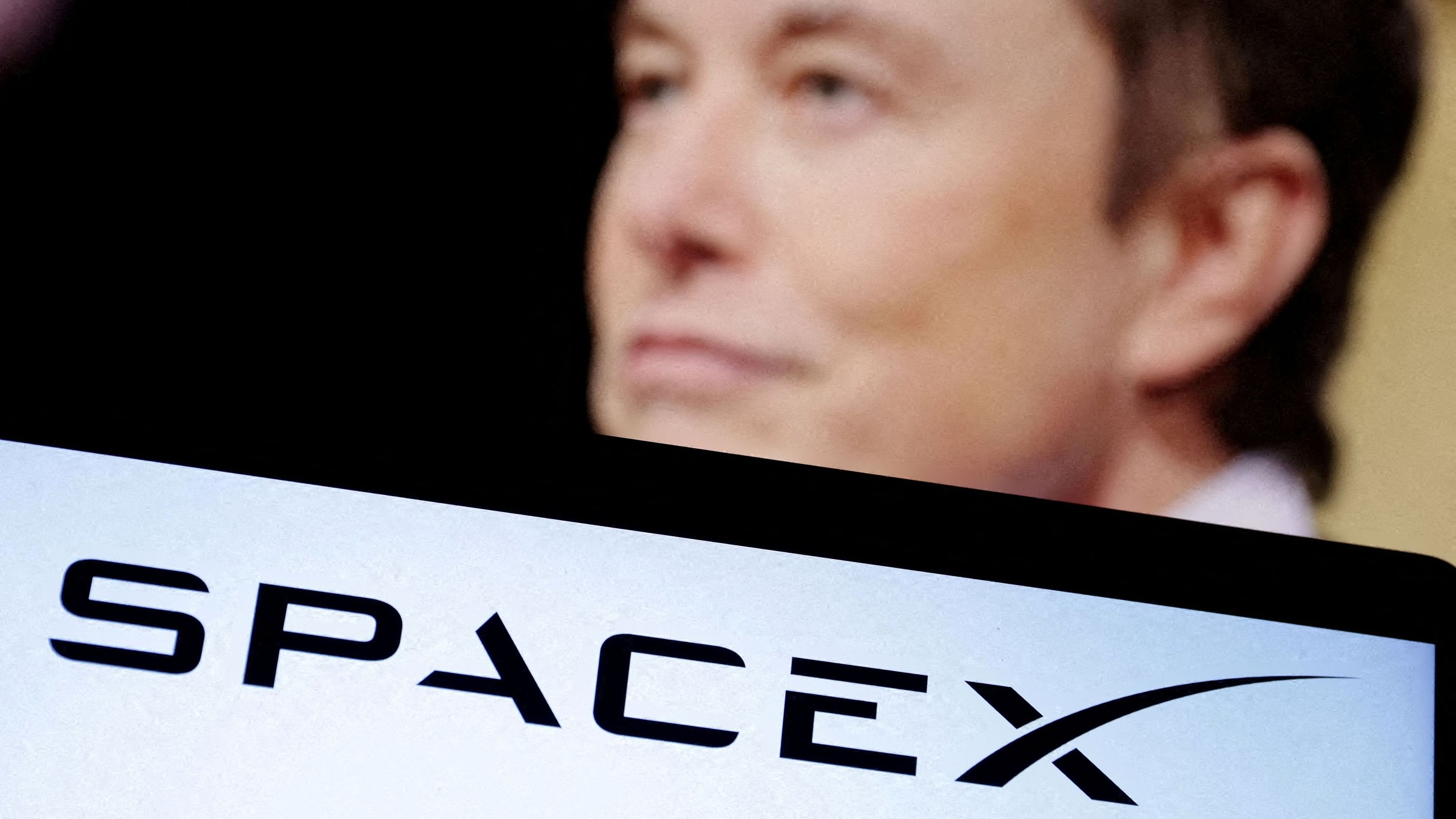 <div class="paragraphs"><p>SpaceX logo and Elon Musk.</p></div>