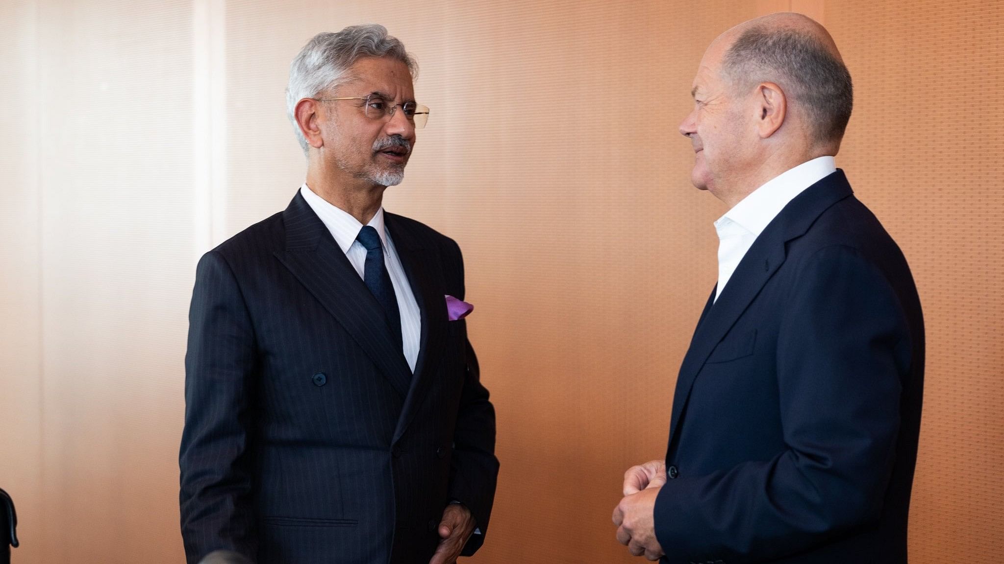 <div class="paragraphs"><p>External Affairs Minister S Jaishankar with&nbsp;German Chancellor Olaf Scholz in Berlin</p></div>