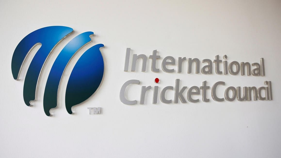 <div class="paragraphs"><p> International Cricket Council (ICC) logo. </p></div>