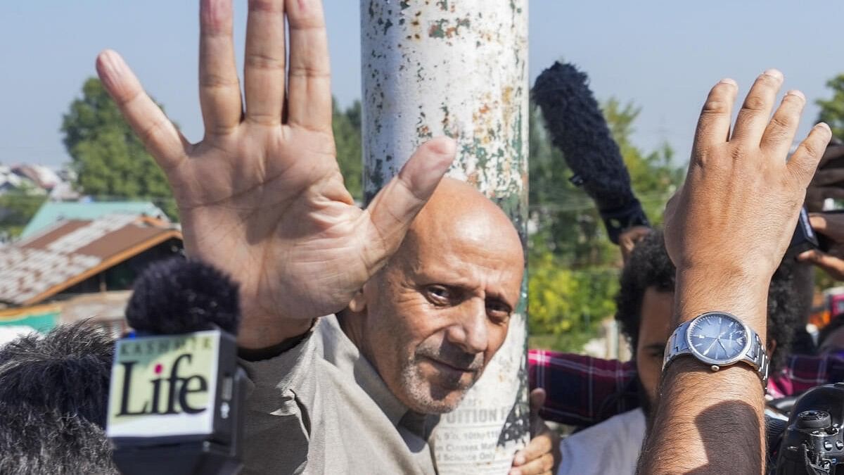 <div class="paragraphs"><p>Awami Ittehad Party (AIP) chief Engineer Rashid in Srinagar.</p></div>