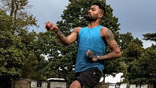 <div class="paragraphs"><p>Hardik Pandya posted a video of himself bowling with the red-ball during a training session in England.</p></div>