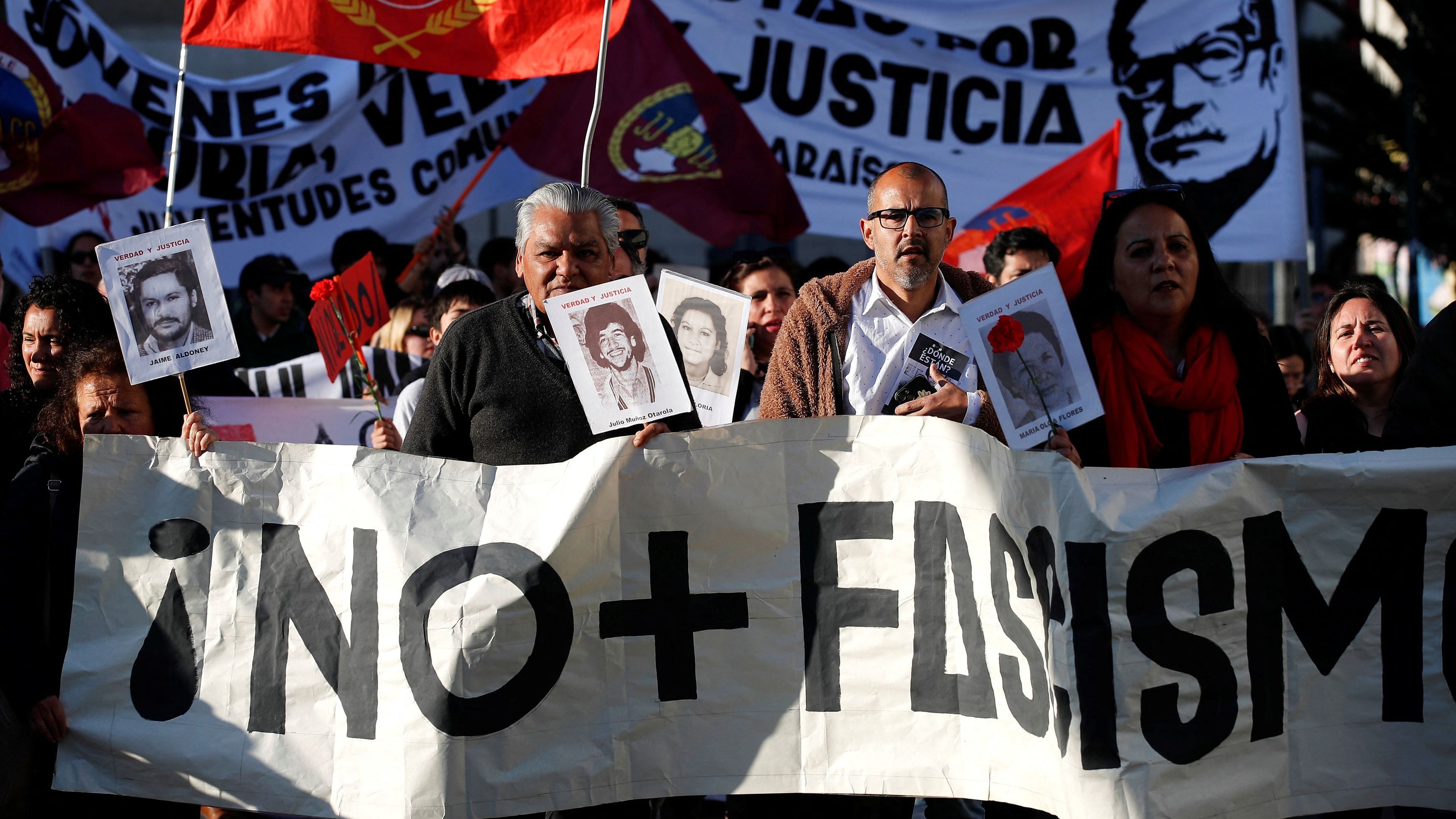 <div class="paragraphs"><p>Demonstrators take part in a rally marking the 51st anniversary of the Chilean military coup of 1973, in Valparaiso, Chile.</p></div>