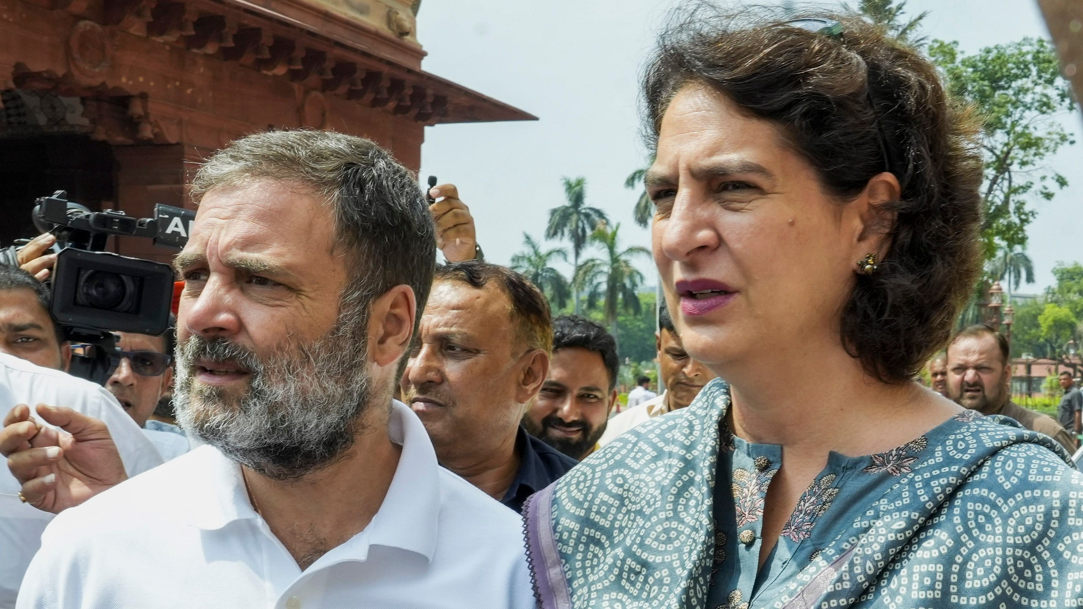 <div class="paragraphs"><p>Leader of Opposition in Lok Sabha and Congress MP Rahul Gandhi and party General Secretary Priyanka Gandhi Vadra.</p></div>