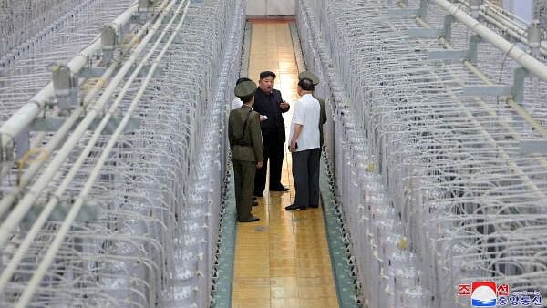 <div class="paragraphs"><p>North Korean leader Kim Jong Un tours facilities during a visit to the Nuclear Weapons Institute and the production base of weapon-grade nuclear materials.</p></div>